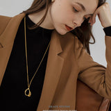 Molten Curve Pendant Necklace