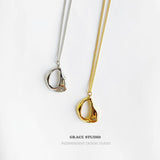 Molten Curve Pendant Necklace