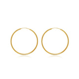Minimalist Gold Round Hoops