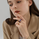 Swirl Enamel Statement Ring