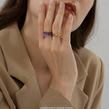 Swirl Enamel Statement Ring
