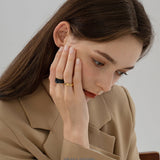Swirl Enamel Statement Ring