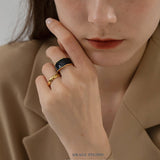 Swirl Enamel Statement Ring