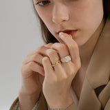Swirl Enamel Statement Ring