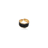 Swirl Enamel Statement Ring