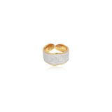 Swirl Enamel Statement Ring