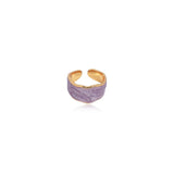 Swirl Enamel Statement Ring
