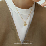 Sculpted Shell Charm Pendant Necklace