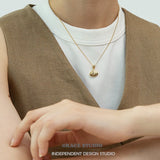 Sculpted Shell Charm Pendant Necklace