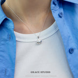 Sculpted Shell Charm Pendant Necklace