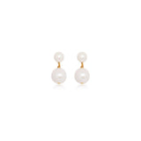 Double Pearl Drop Earrings