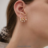 Branch Cluster Pearl Stud Earrings