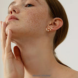 Branch Cluster Pearl Stud Earrings