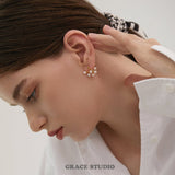 Branch Cluster Pearl Stud Earrings