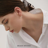 Branch Cluster Pearl Stud Earrings