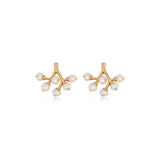 Branch Cluster Pearl Stud Earrings