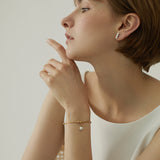 Minimalist Triple Pearl Stud Earrings