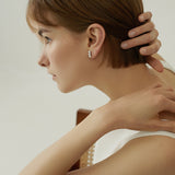 Minimalist Triple Pearl Stud Earrings