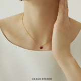 Cherry Heart Pendant Necklace