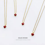 Cherry Heart Pendant Necklace