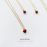 Cherry Heart Pendant Necklace