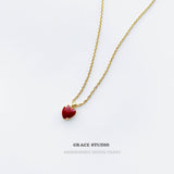 Cherry Heart Pendant Necklace