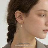 Elegant Crystal Cascade Dangle Hoop Earrings