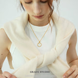 Embossed Coin Pendant Necklace