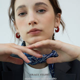 Petite Resin Crescent Hoop Earrings