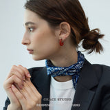 Petite Resin Crescent Hoop Earrings