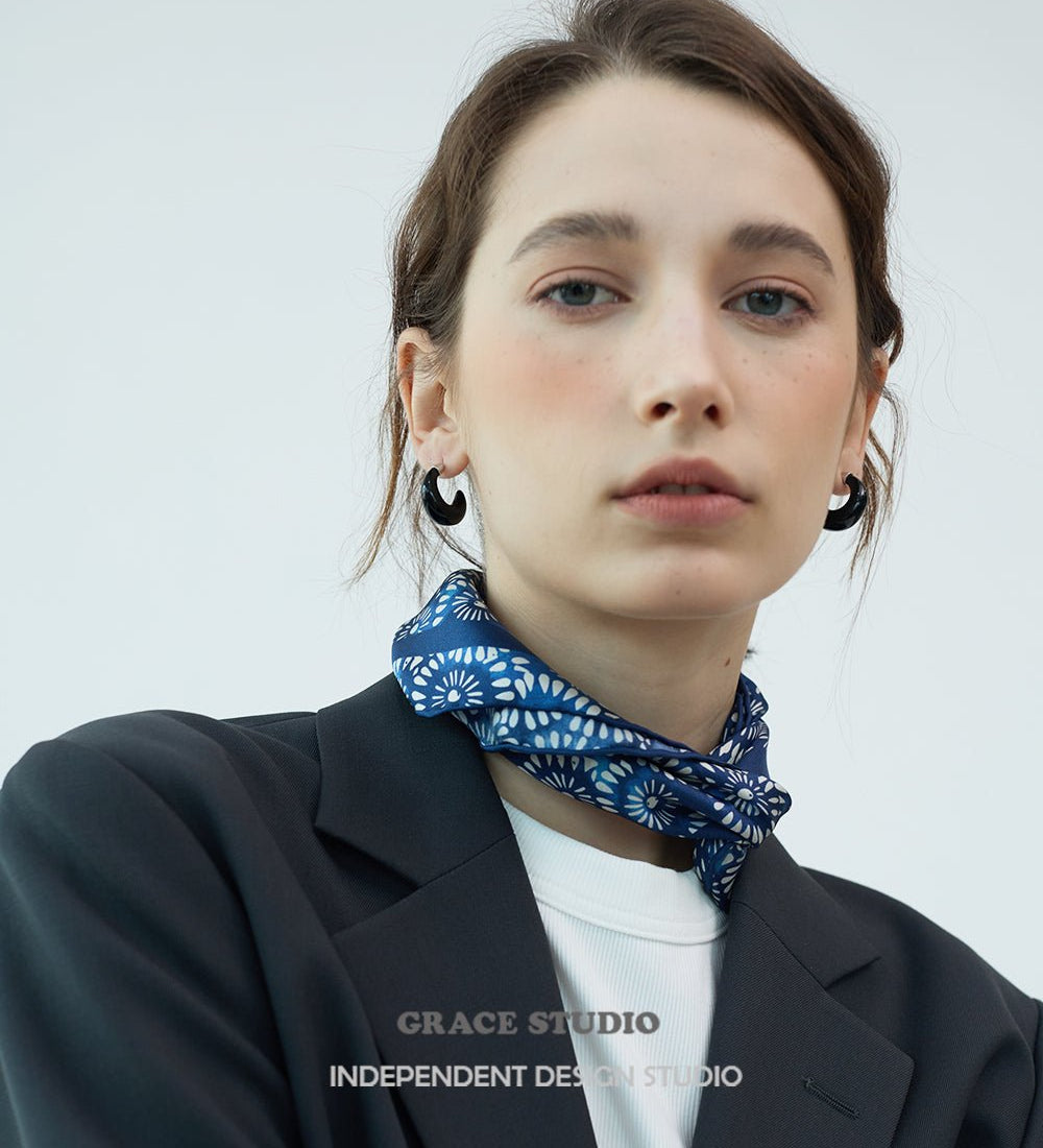 Petite Resin Crescent Hoop Earrings