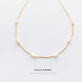 Petal Dot Baroque Pearl Necklace