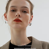 Sculpted Wave Hoop Earrings