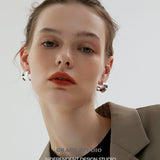 Sculpted Wave Hoop Earrings