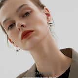 Sculpted Wave Hoop Earrings