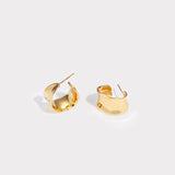 Sculpted Wave Hoop Earrings