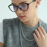 Double Strand Faux Pearl Necklace