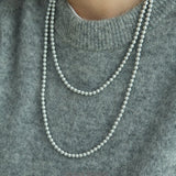 Double Strand Faux Pearl Necklace