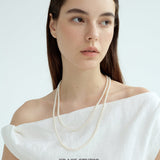 Double Strand Faux Pearl Necklace