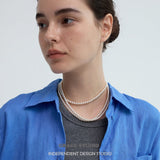 Double Strand Faux Pearl Necklace