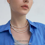 Double Strand Faux Pearl Necklace