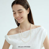 Double Strand Faux Pearl Necklace