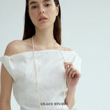 Double Strand Faux Pearl Necklace