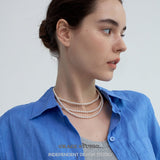 Double Strand Faux Pearl Necklace