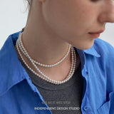 Double Strand Faux Pearl Necklace