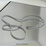 Double Strand Faux Pearl Necklace