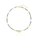 Forest Gleam Natural Stone Beaded Necklace