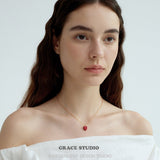 Glossy Mini Heart Resin Pendant Necklace