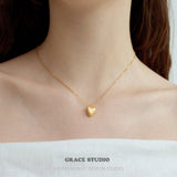 Glossy Mini Heart Resin Pendant Necklace