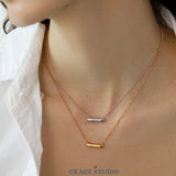 Sunny Day Cylinder Pendant Necklace